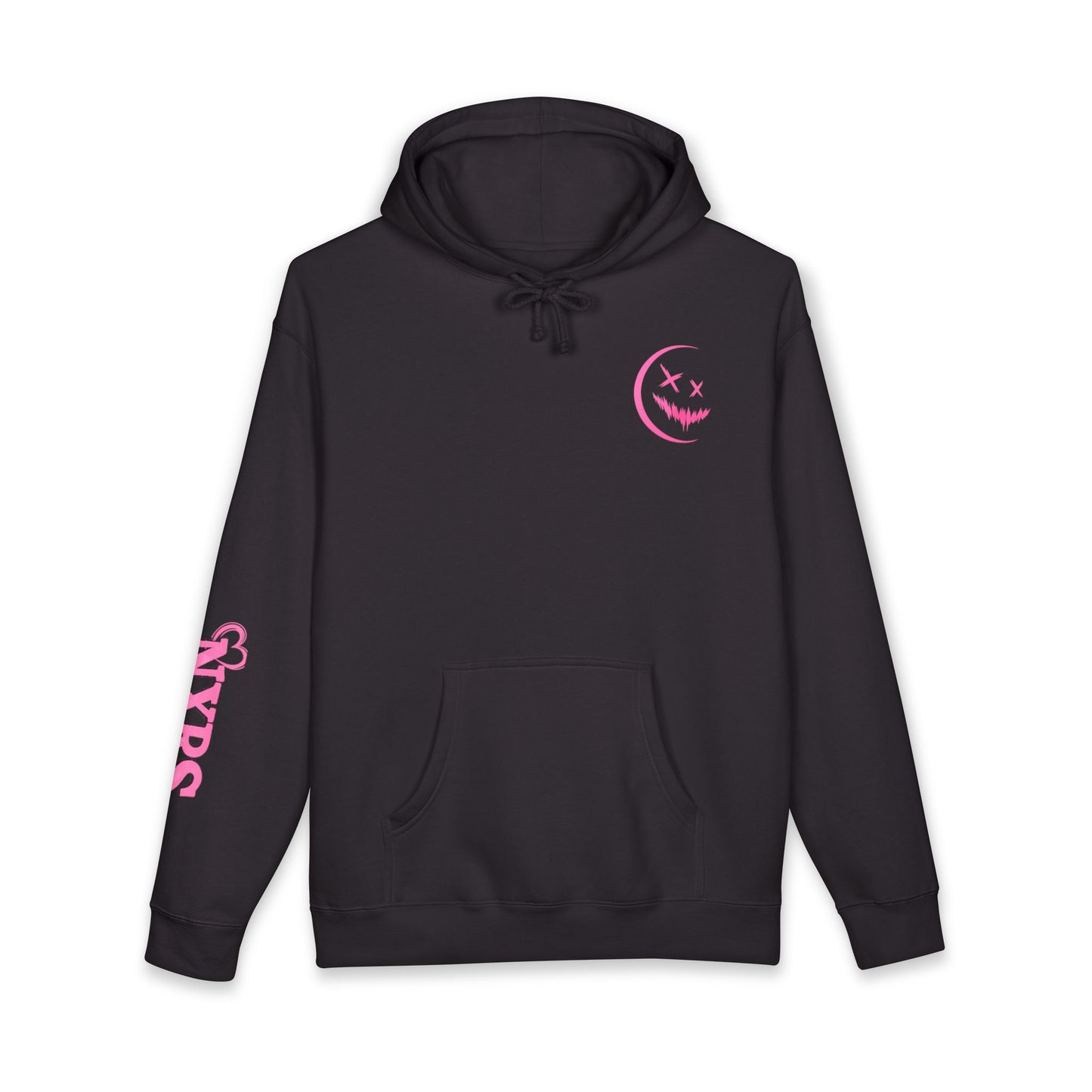 Hoodie - Swagalicious Pink Heart Graphic Hooded Sweatshirt