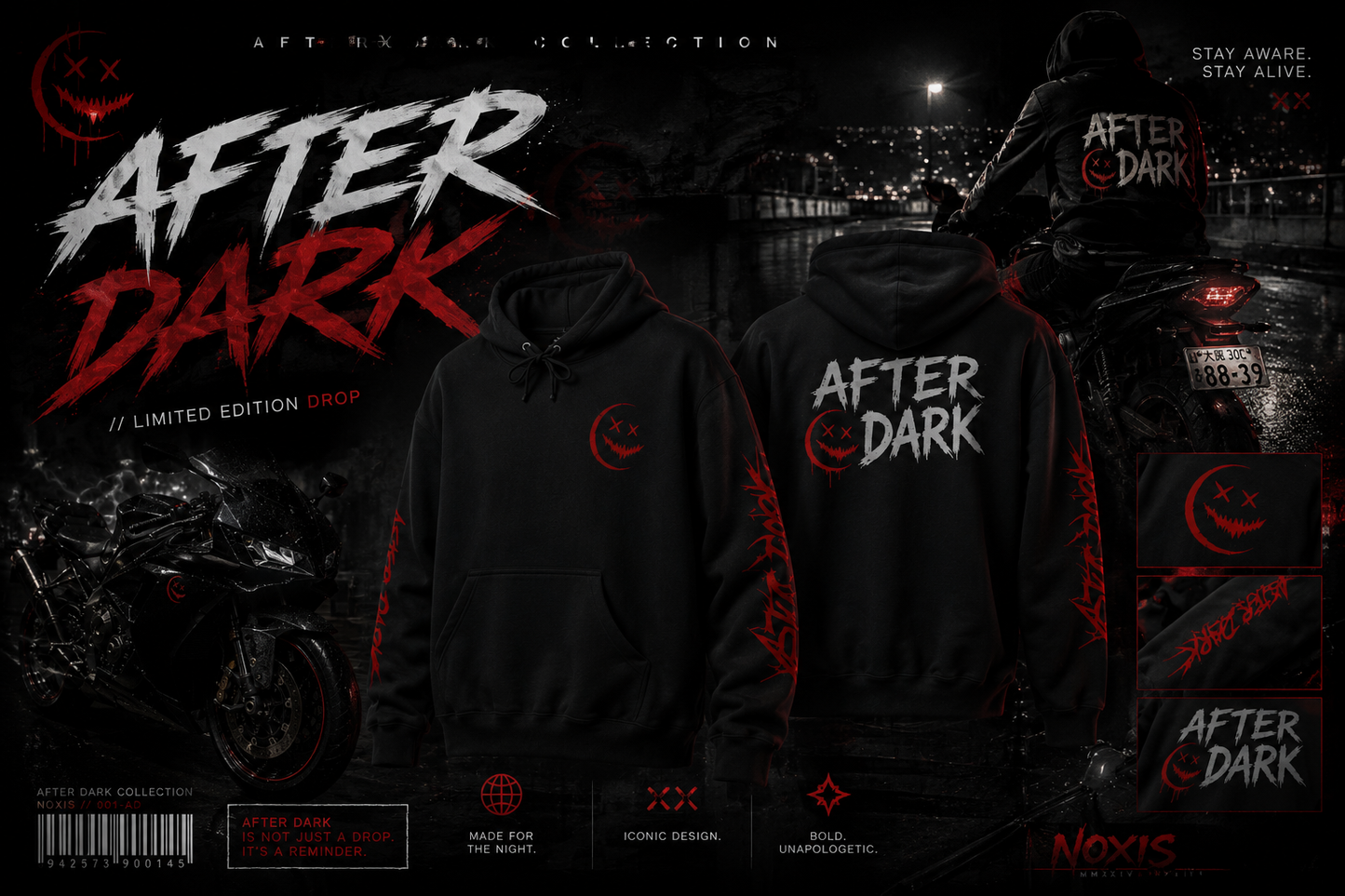 AFTER DARK// Heavy Blend Unisex Hoodie